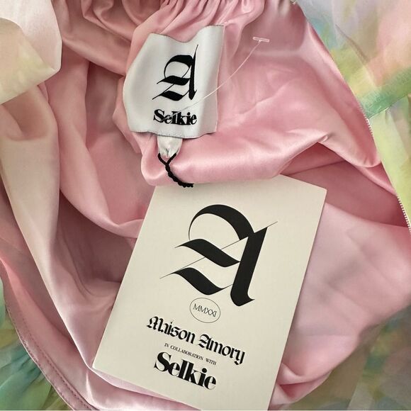 Selkie Maison Amory Ruffle Romance Ruffle Midi Dress| M - Picture 8 of 11